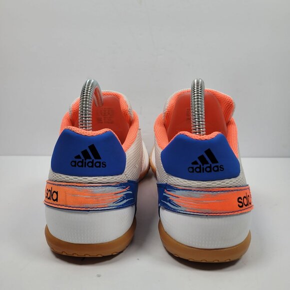 Adidas Super Sala Men's White/Orange/Blue Soccer Shoes FV2560 US Size 10.5 - Picture 4 of 8
